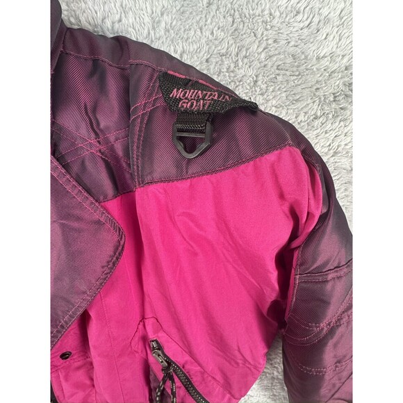 Vintage 90s Mountain Goat Pink Fushia‎ Puffer Ski Jacket Women Size M - Picture 5 of 10